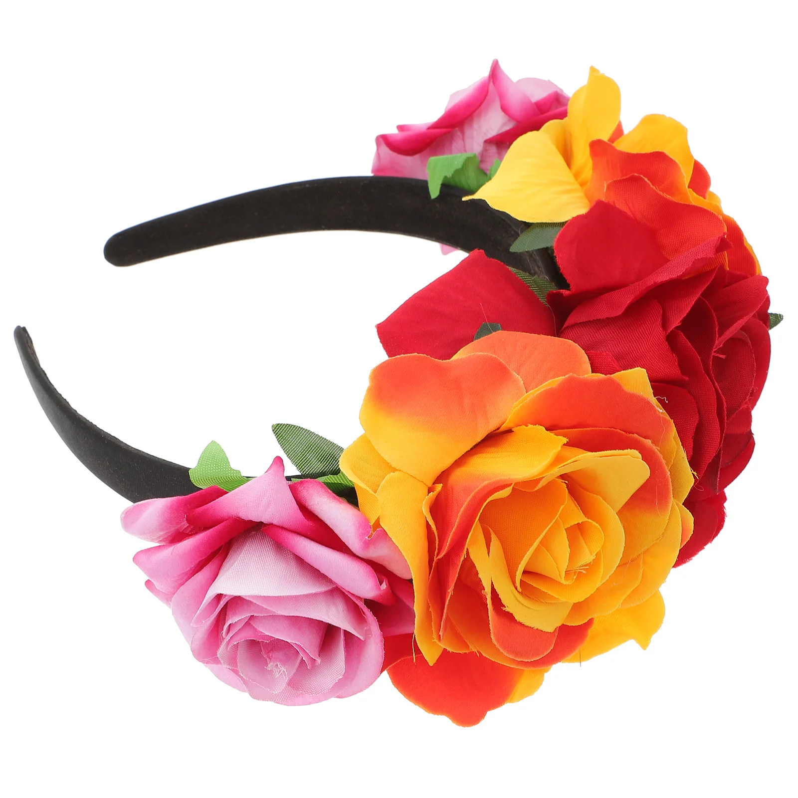 Halloween Headband Flower Wreath Rose Headdress European American Cloth