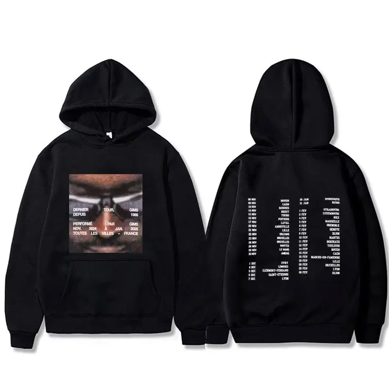 

Rapper Gims LES DERNIERES VOLONTES DE MOZART Dernier Tour Hoodie Men Women Hip Hop Fashion Pop Music Sweatshirt Male Streetwear