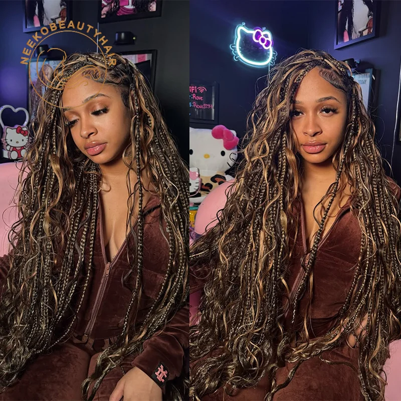 الجسم موجة السائبة الشعر البشري الشوكولاته اللون البني لا لحمة 100 جرام/الحزمة مزيج تسليط الضوء على براون بوهو الضفائر شعر الإنسان تجديل الشعر