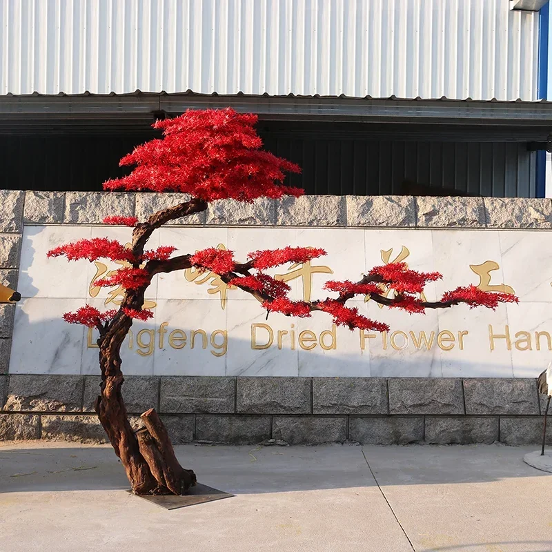 Red pine welcome pine fake tree landing Chinese landscaping ornament Luo Hansong large landscape