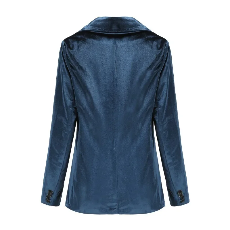 Women Solid Color Simple Blazer Suit Single Button Office Commute Blazer Suit Spring Autumn New Fashion Casual Jackets All Match