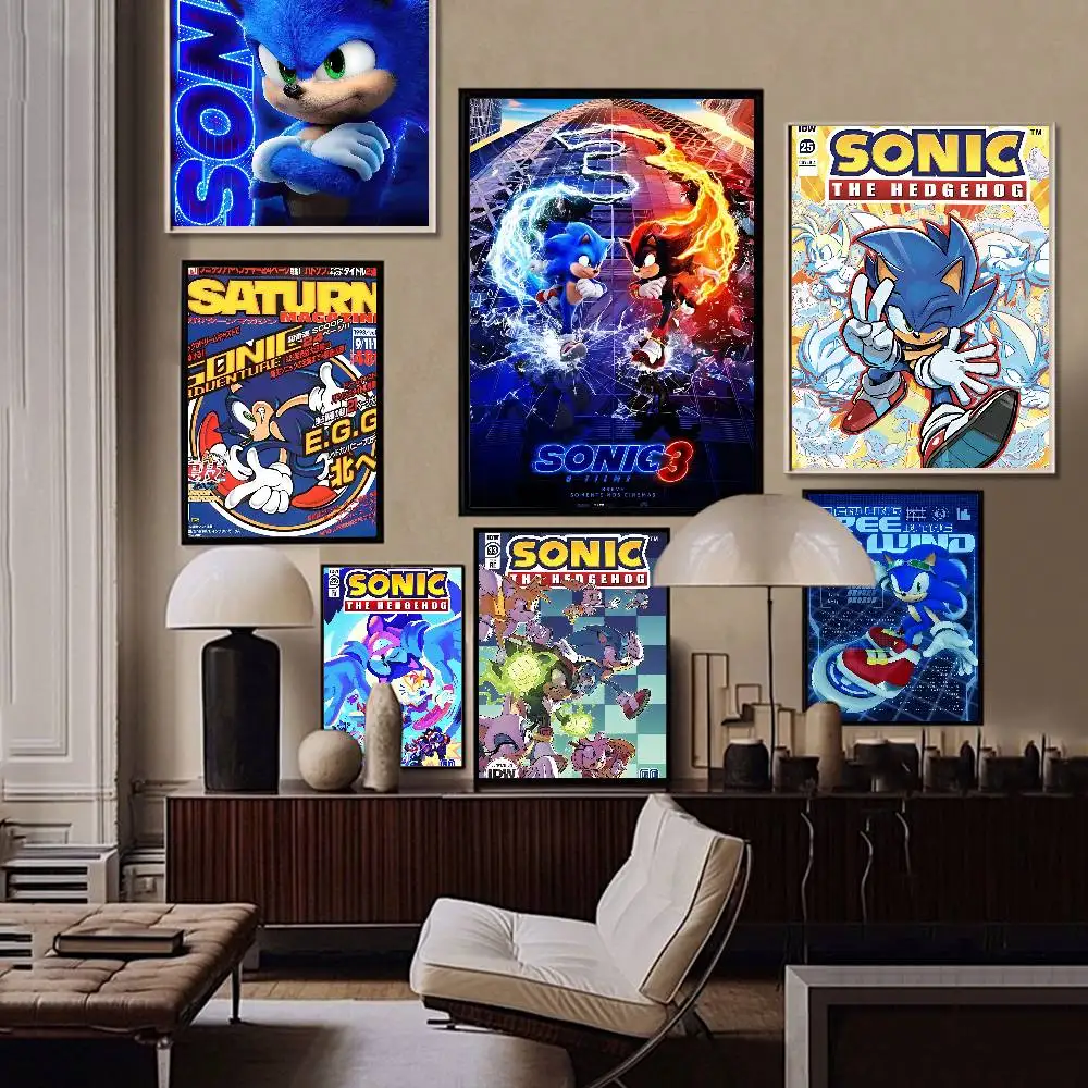 الفيلم الشعبي S-SonicS أنيمي الفيلم لزجة الملصقات خمر غرفة بار مقهى ديكور الشمال ديكور المنزل