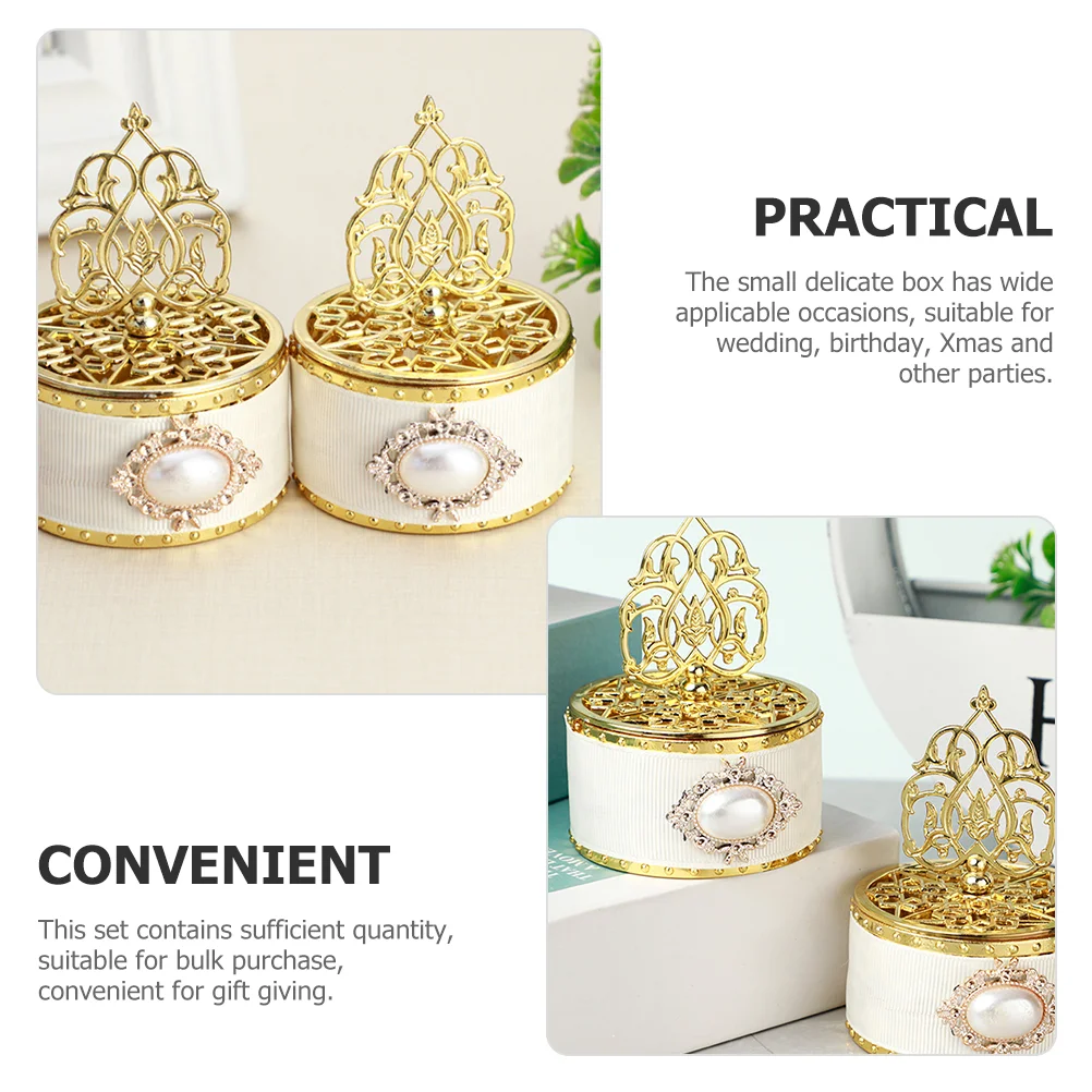 European Style Pearl Pagoda Candy Box Wrapping Boxes Small Containers Party Wedding Decor