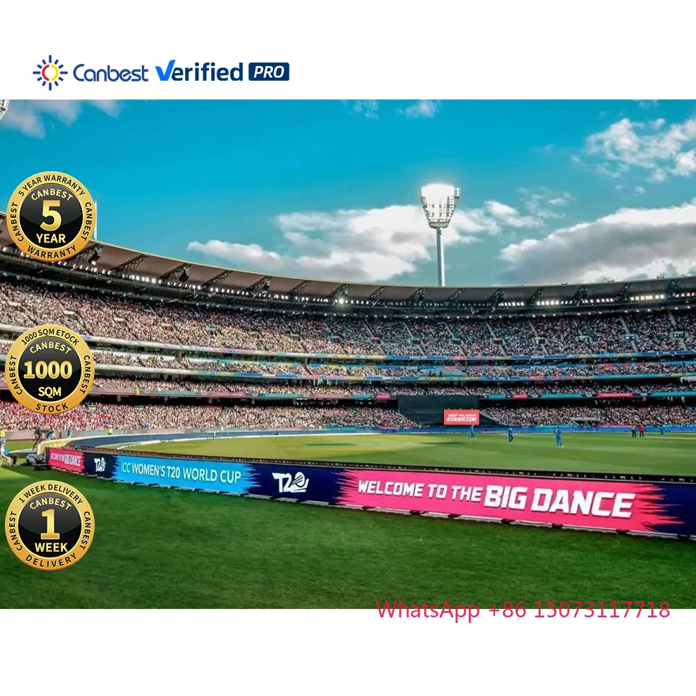 Marcador Digital Led de Cricket para exteriores, tablero de puntuación, cartel publicitario para campo de fútbol, pantalla Led lateral para cancha