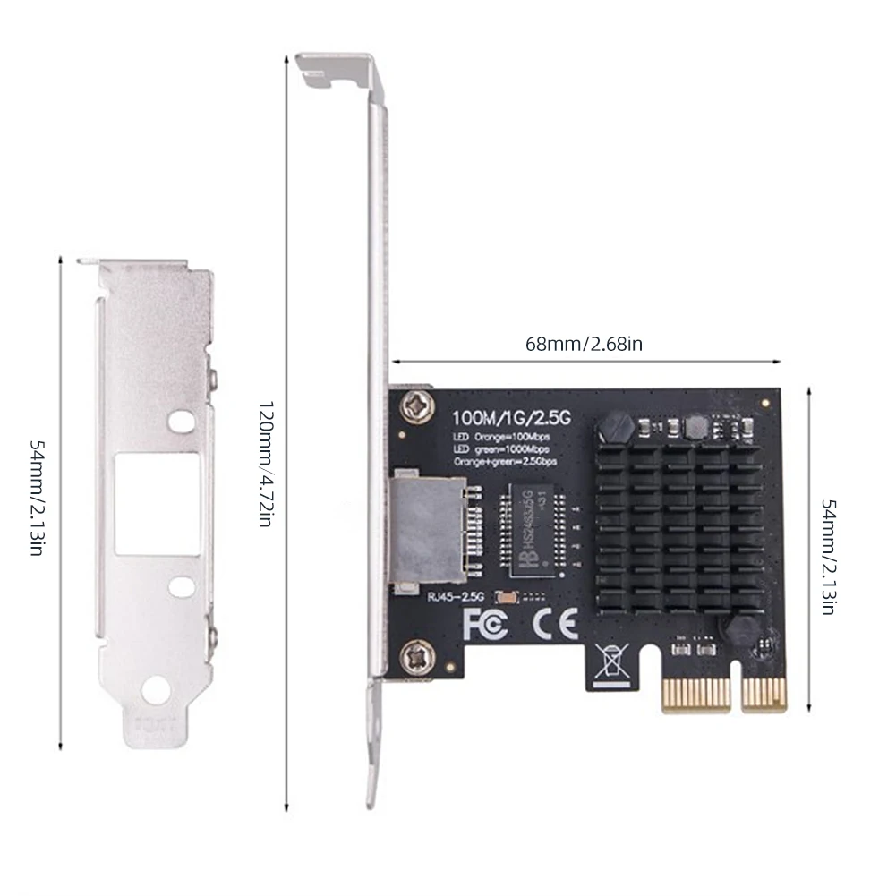 Tarjeta de red PCIe para juegos y oficina, adaptador Ethernet RJ45 NIC PCI Express de 2/4 GB, 1/2,5 puertos, Chip RTL8125BG
