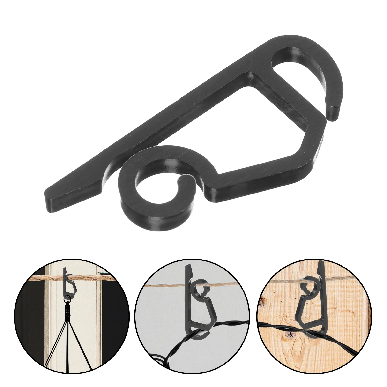 

50Pcs Light Gutter Clips Heavy Duty Plastic Hooks for String Lights Roof Patio Garden Festive Decorations Weather Resistant