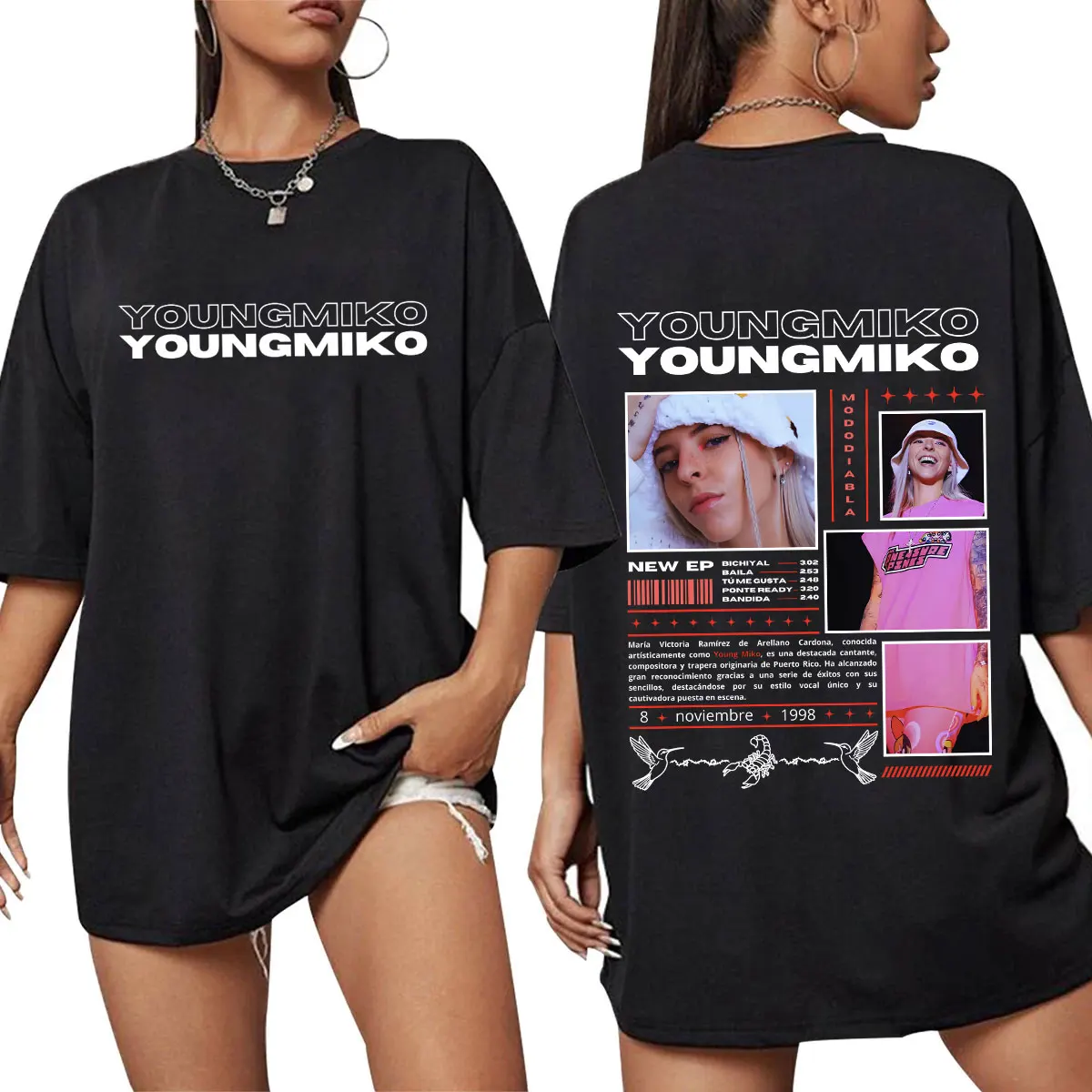 Rapper Young Miko Att Tour Merch Short Sleeve Tee Shirt Men Women Clothing Casual Cotton Oversized T-shirts Streetwear T Shirts