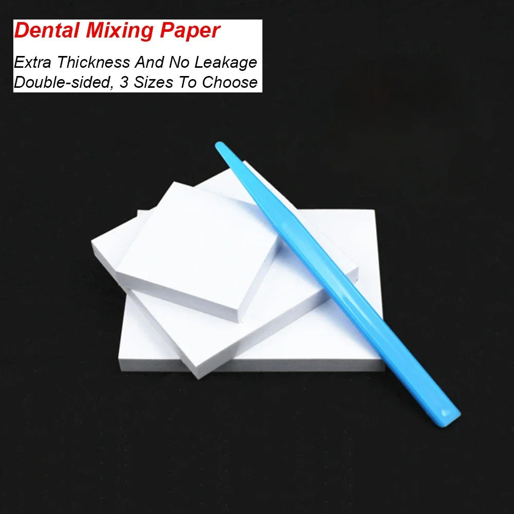 

S/M/L 300 Sheet Dental Mixing Paper Disposable Thickening Pad Dentistry Lab Consumable Dentist Cement Powder Mixed Spatula Knife