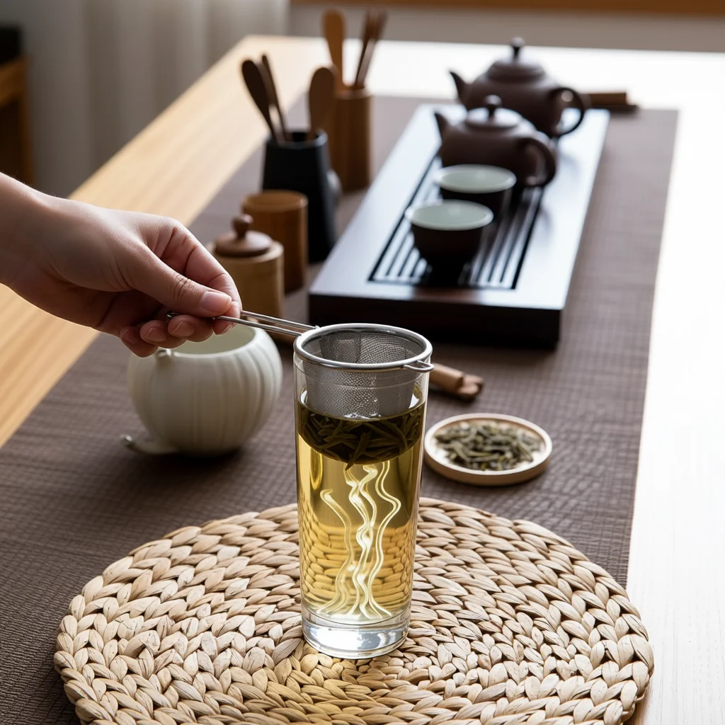 

〔20E〕|1Pc Stainless Steel Single-Ear Tea Infuser - Fine Mesh Strainer with Handle for Loose Leaf Tea, Coffee, and Spices