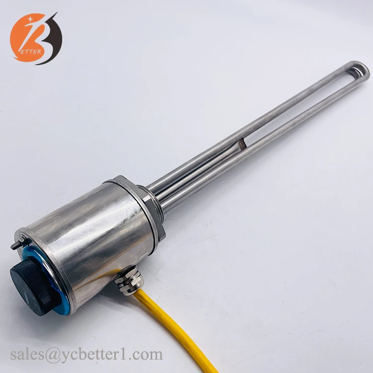 サーモスタット付き電気工業用ステンレス浸漬給湯器 1500w