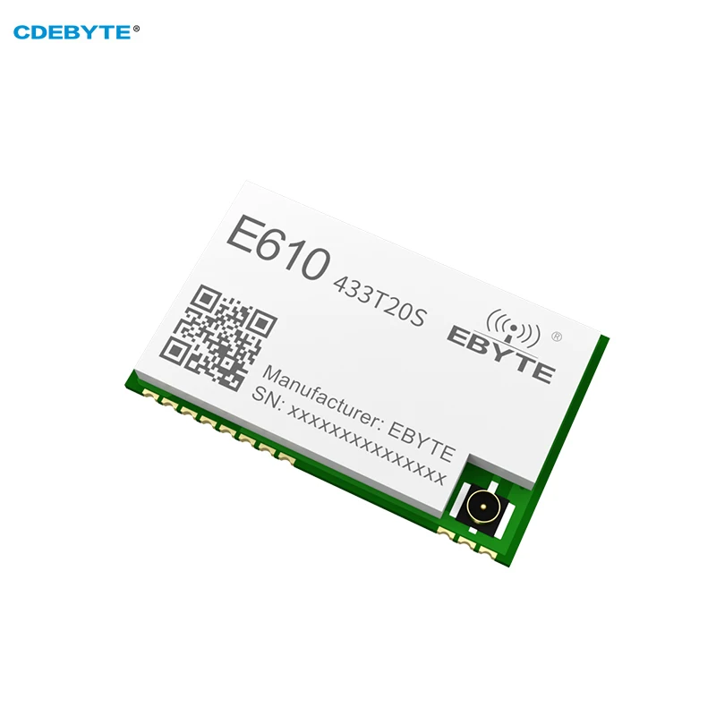 CDEBYTE Wireless Module 433MHz E610-433T20S High-Speed Continuous Transmission 20dBm IPEX SMD Module Low Latency High Air Speed