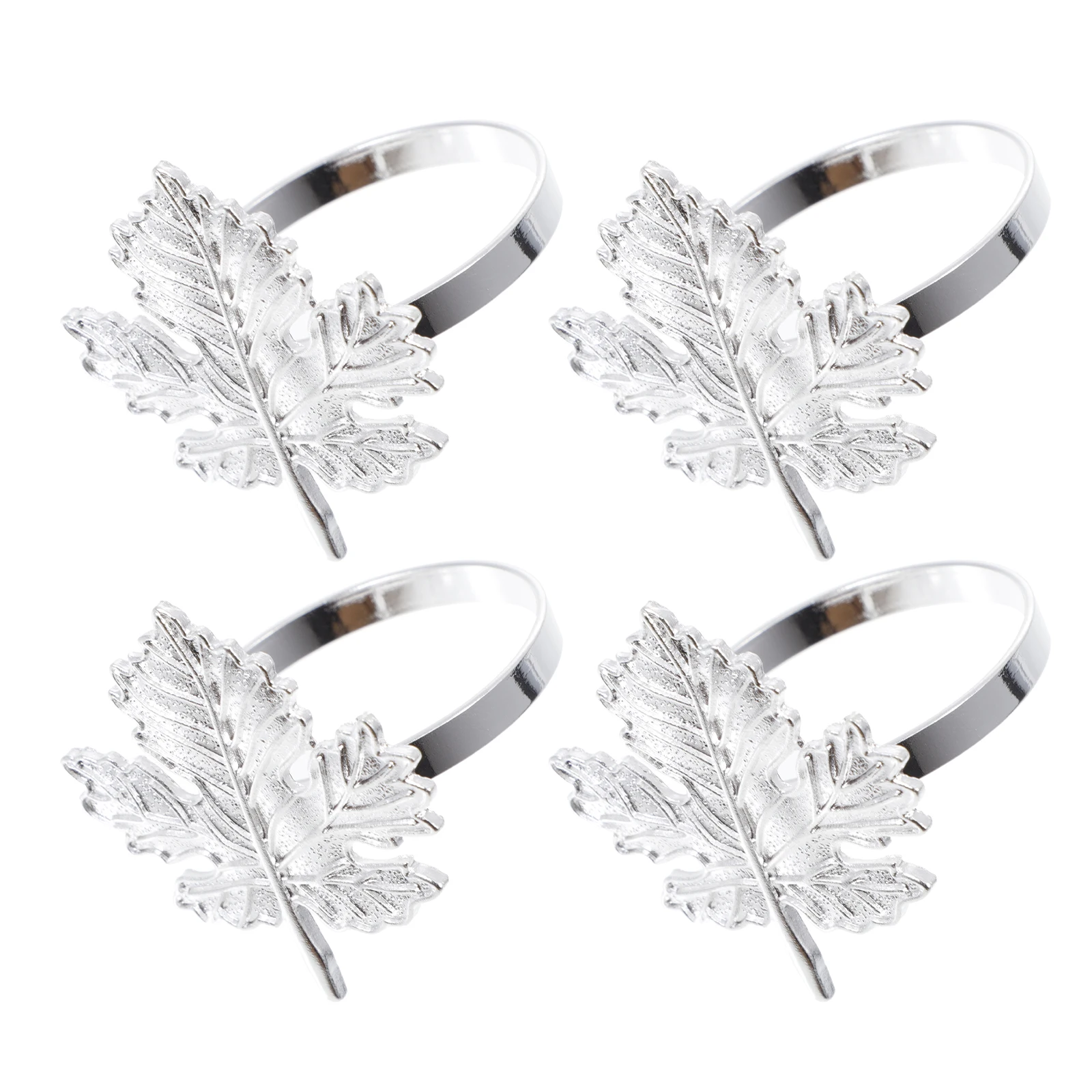 

4 pcs Napkin Ring Buckle Maple Leaf Table Decor Rings Clasp Holiday Dining Decoration Thanksgiving Party Wedding Picnic
