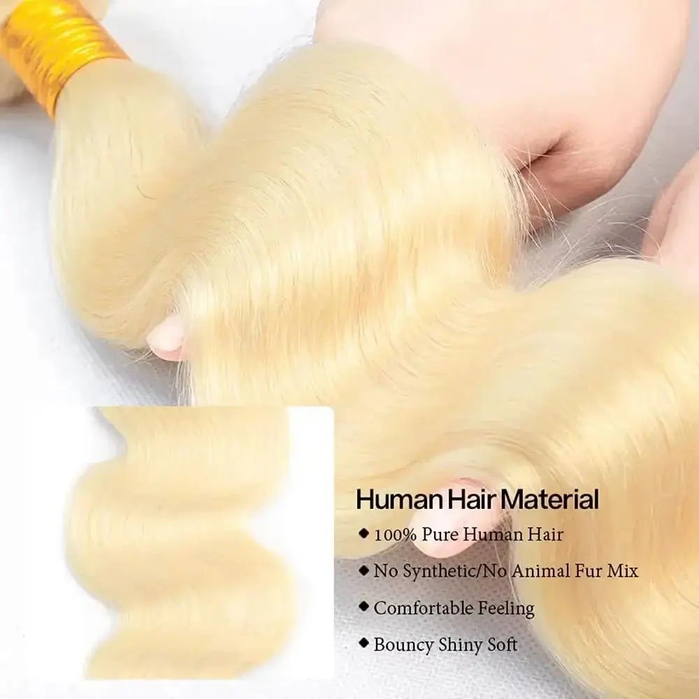 Straight 613 Honey Blonde Remy Bundles 100% Human Hair 30 32 Inch 3 Bundles Remy Hair Extensions Brazilian Hair For Woman