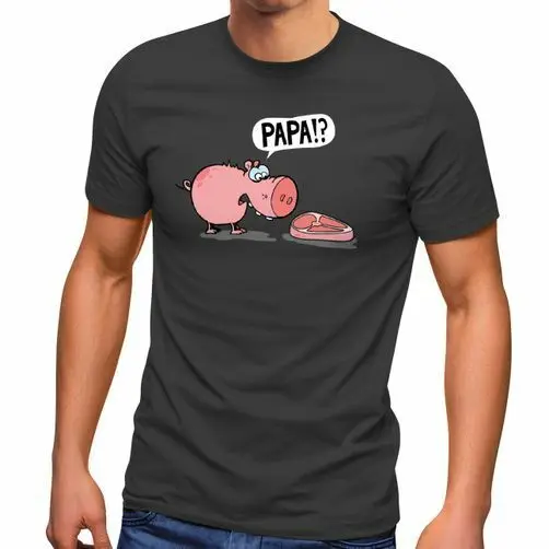 Men's Pig  Steak Dad T-Shirt? Sarcasm for Meat Eaters Irony