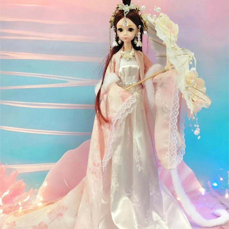 

2025 Креативная новая многофункциональная 30 см кукла в древнем стиле в китайском стиле, древняя игрушка для девочек, кукла ручной работы для подарка LI328