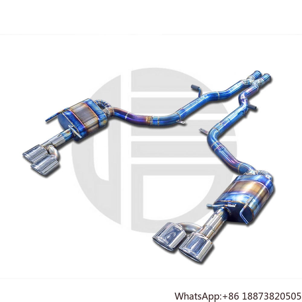 Титановая выхлопная система Catback с клапанами для Mercedes Benz C63 AMG W205 2015 + 4.0T, автомобильные детали выхлопной системы