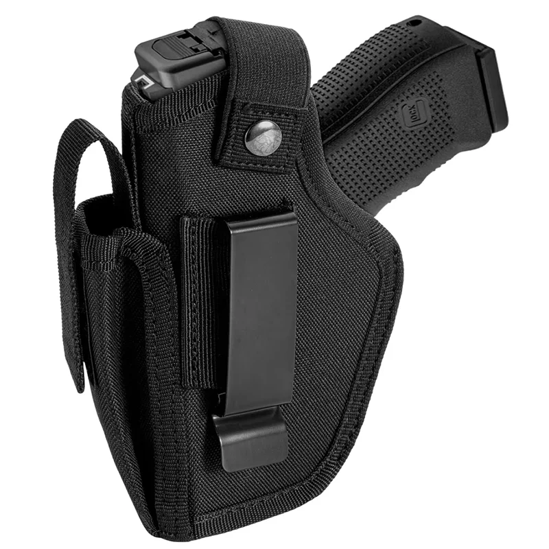 Funda para Pistola 380 45ACP, Fundas para Pistola de Transporte Oculto IWB/OWB con Bolsa para Cargador, Soporte para Pistola para Mano Derecha e Izquierda