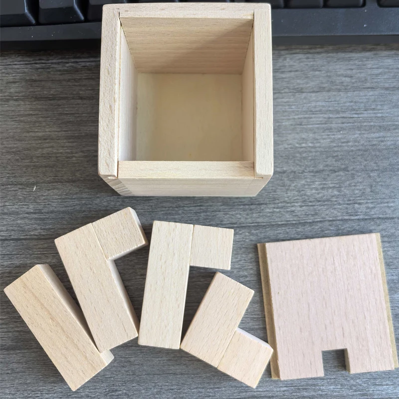 Boîte de puzzle en bois pour adultes et enfants, Placement Oblique de blocs, casse-tête, Test logique intelligent, jouets éducatifs