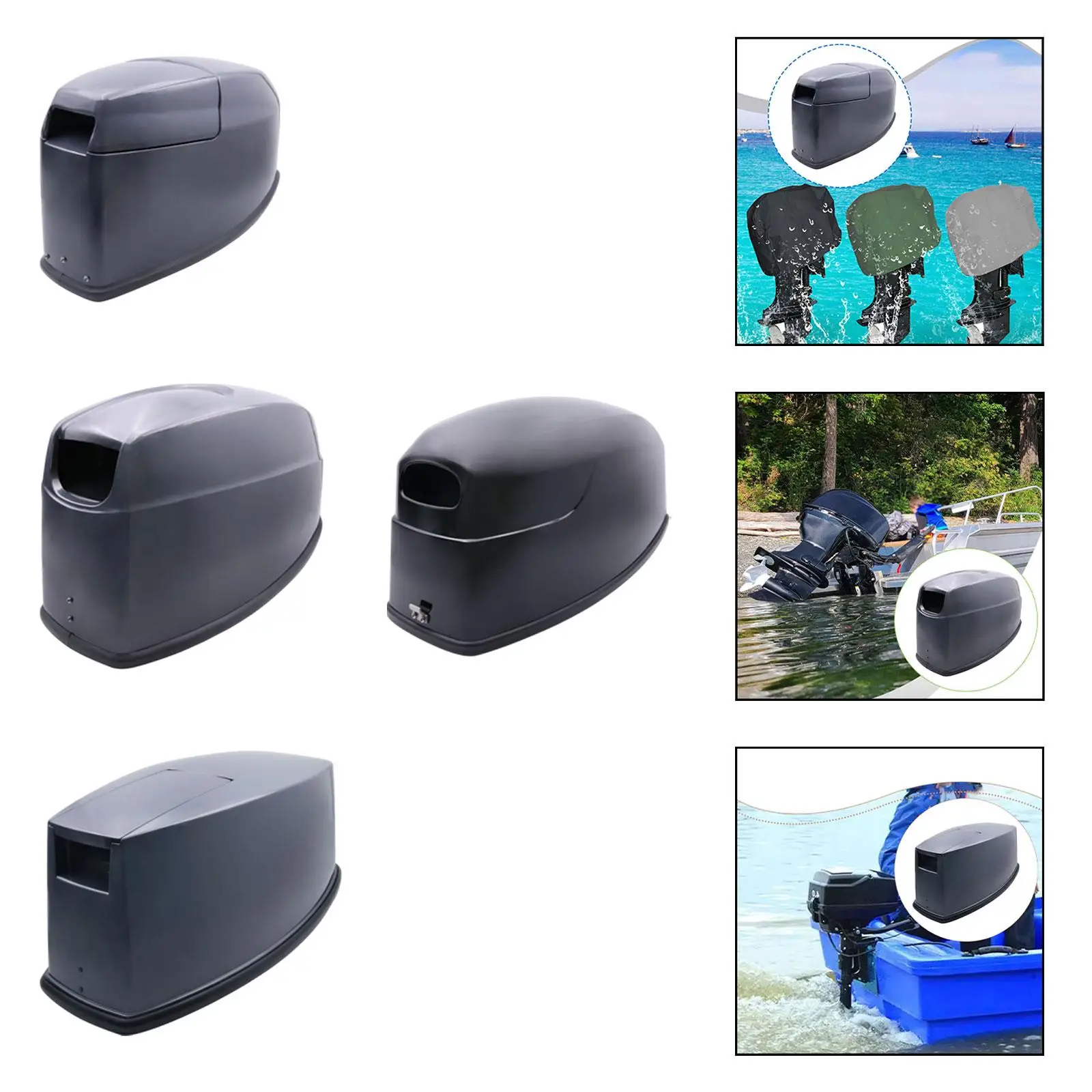 

Boat Outboard Motor Cover, Boat Engine Hood Cover Professional High Performance Heavy Duty Easy Installation, Sturdy Replaces