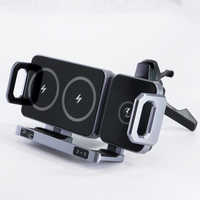 Universal Phone Holder For Samsung IPhone Xiaomi Pad Z Fold Car Wireless Charger Mount Electric Clamping Rotation For Fold Phone