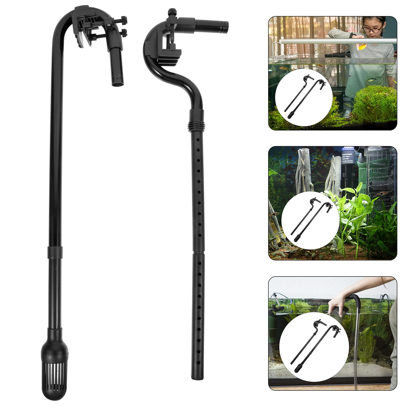 

1Set Fish Tank Water Tube Plastic Wear Resistant Aquarium Water Inflow Outflow Tube Replacement Accessory Outflow