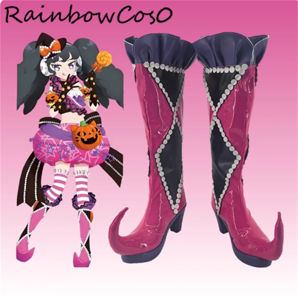 마나카 라알라 프리파라 코스프레 신발 부츠 게임 애니메이션 파티 할로윈 RainbowCos0 W5356