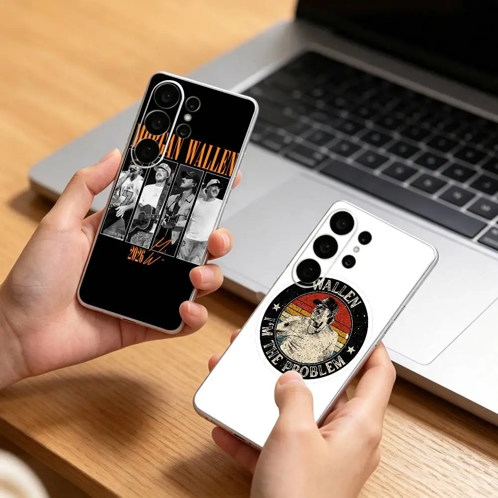 Country music M-Morgan Wallen Transparent phone Case For Samsung S25,24,21,22,21,20,10,S9Ultra,Plus,Fe,Lite