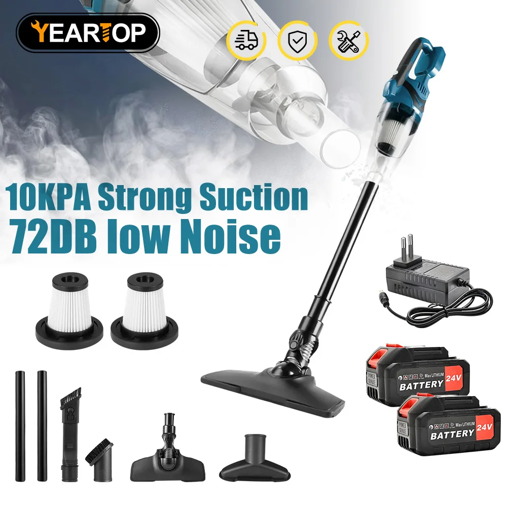 

YEARTOP 16KPA Electric Vacuum Cleaner 6in1 Cordless Handheld Home Vacuum Dust Floor Pet Hair Power Tool For Makita 18V Battery Y
