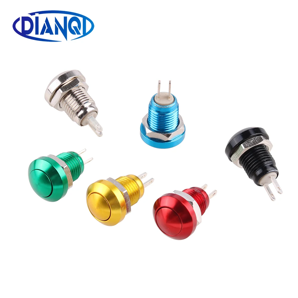 8mm Momentary Waterproof Metal Horn Doorbell Bell Push Button Switch Car Auto Engine PC Power Start Home appliance