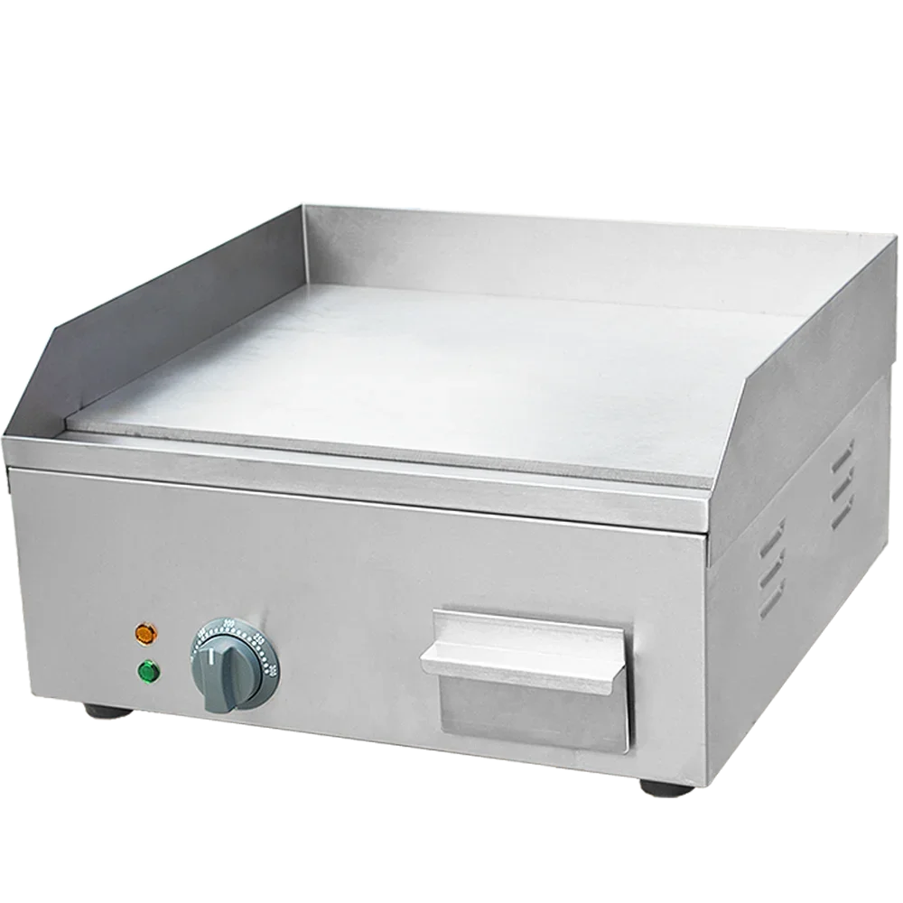 

Table Top Commercial Restaurant BBQ Grill Stainless Steel Flat Plate Griddle Desktop Electric Grill
