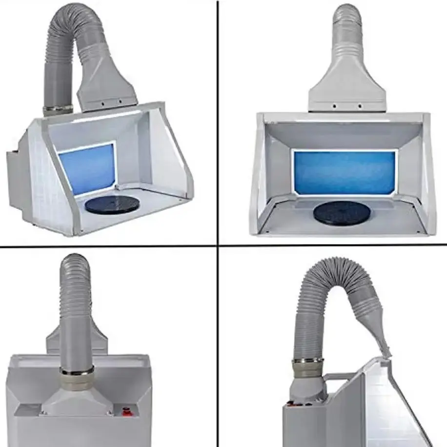 HS-E550BLK Paint Fan Aspirator Spray Gun Paint Booth Exhaust Fans with Filter for Home Spray Booth Fresh air circulation