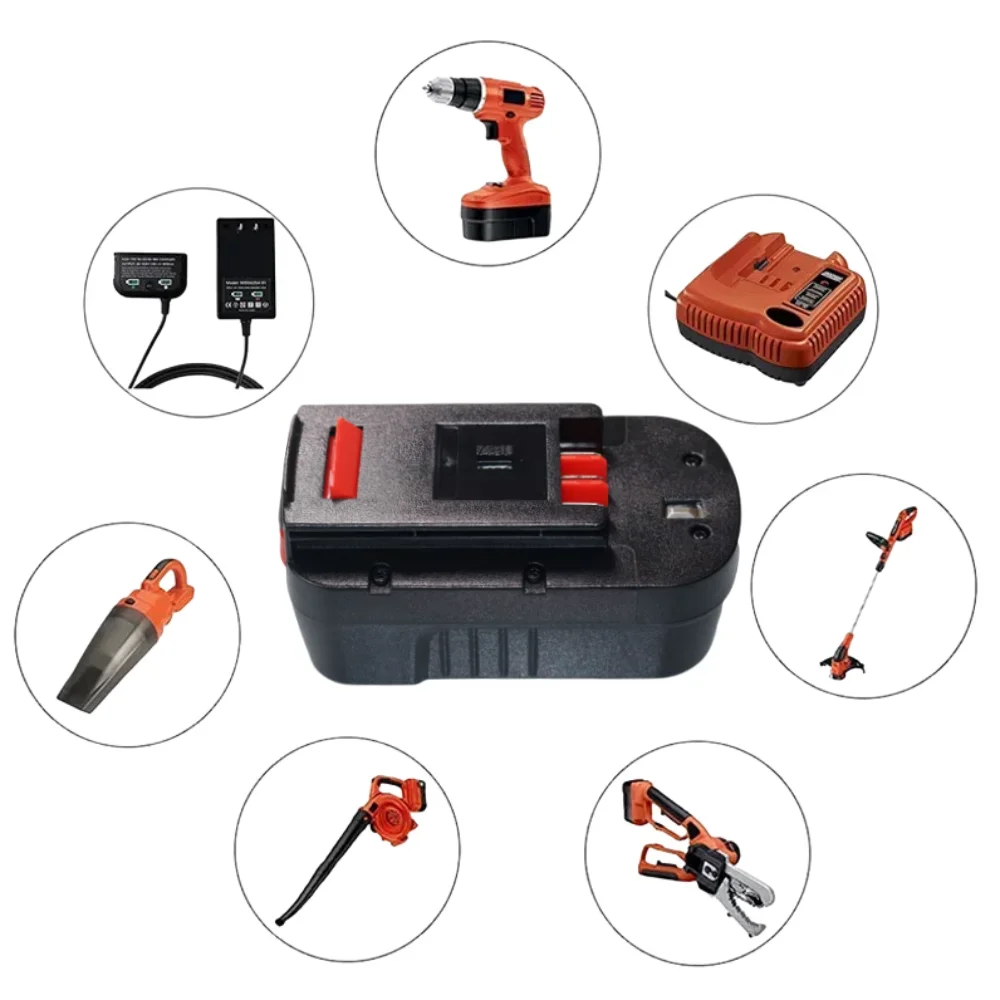 Ni-MH 18V Battery 6000/8000/10000mAh For Black&Decker A18 A1718NH B18 HPB18-OPE FS1800CS FS1800D-2 FS1800ID Power Tools