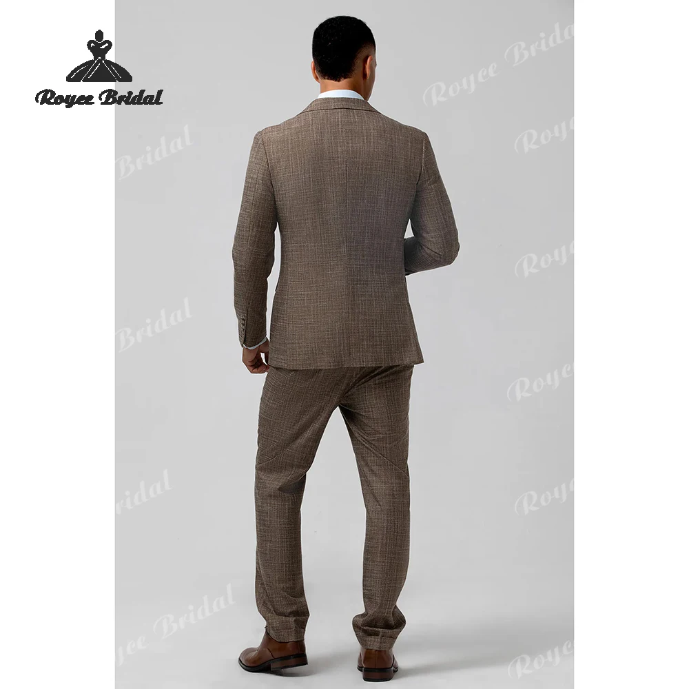 Three Piece Single Breasted Men's Wedding Suit 2026 Notch Lapel Formal Evening Prom Suit costume homme mariage