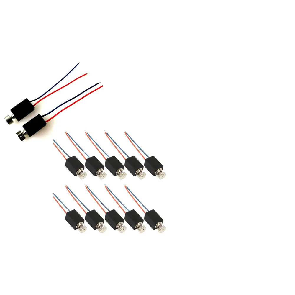 Mini Micro Vibration Motor 4mmx8mm DC 3V-5V Hollow Cup Coreless Motor Small Micro DC Cylindrical Motor DIY Massager Toy 10PCS