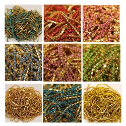 YANRUO 10 Meters Sewing Crystal Close Cup Chain Rhinestones Gold Claw Setting Trim Chain DIY Jewelry Accessories