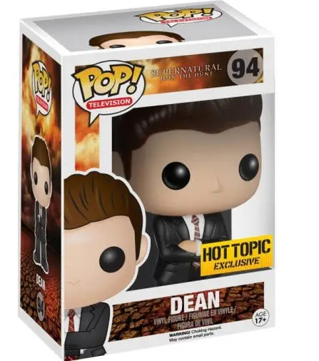 Funko POP Supernatural Únete a la Caza Dean 94 #   Figura Coleccionable de Vinilo Hot Topic con Sangre, Muñecas de Colección, Regalos de Navidad