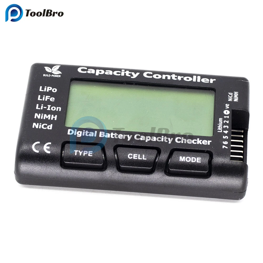 1-7S LED Digital Battery Capacity Checker LiPo LiFe Li-ion Nicd NiMH Battery Tester Voltage Meter Voltmeter Capacity Controller