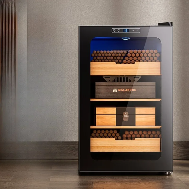 Cigar cabinet thermostatic moisturizer, household small mini cigar wine storage cabinet