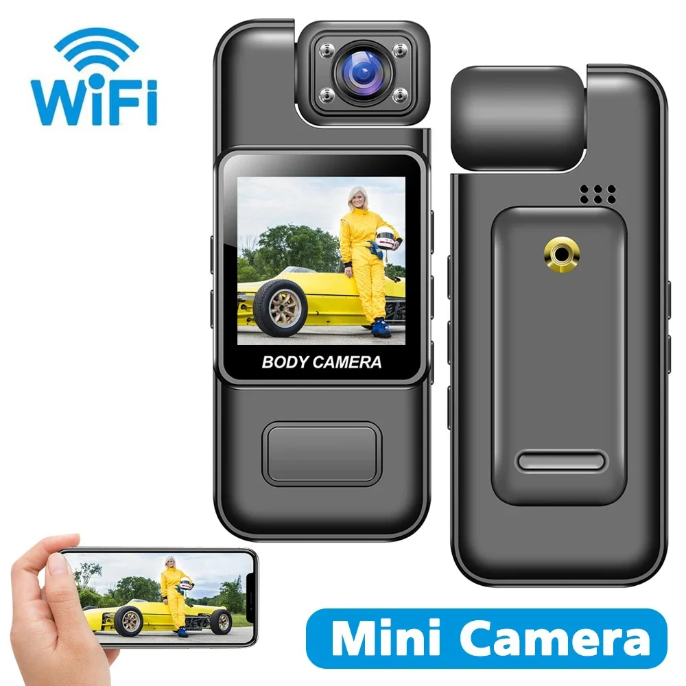 Wifi Hotspot Mini caméra Portable numérique Bodycam enregistreur Vision nocturne DVR Mini caméra de Police pour cyclisme en plein air randonnée