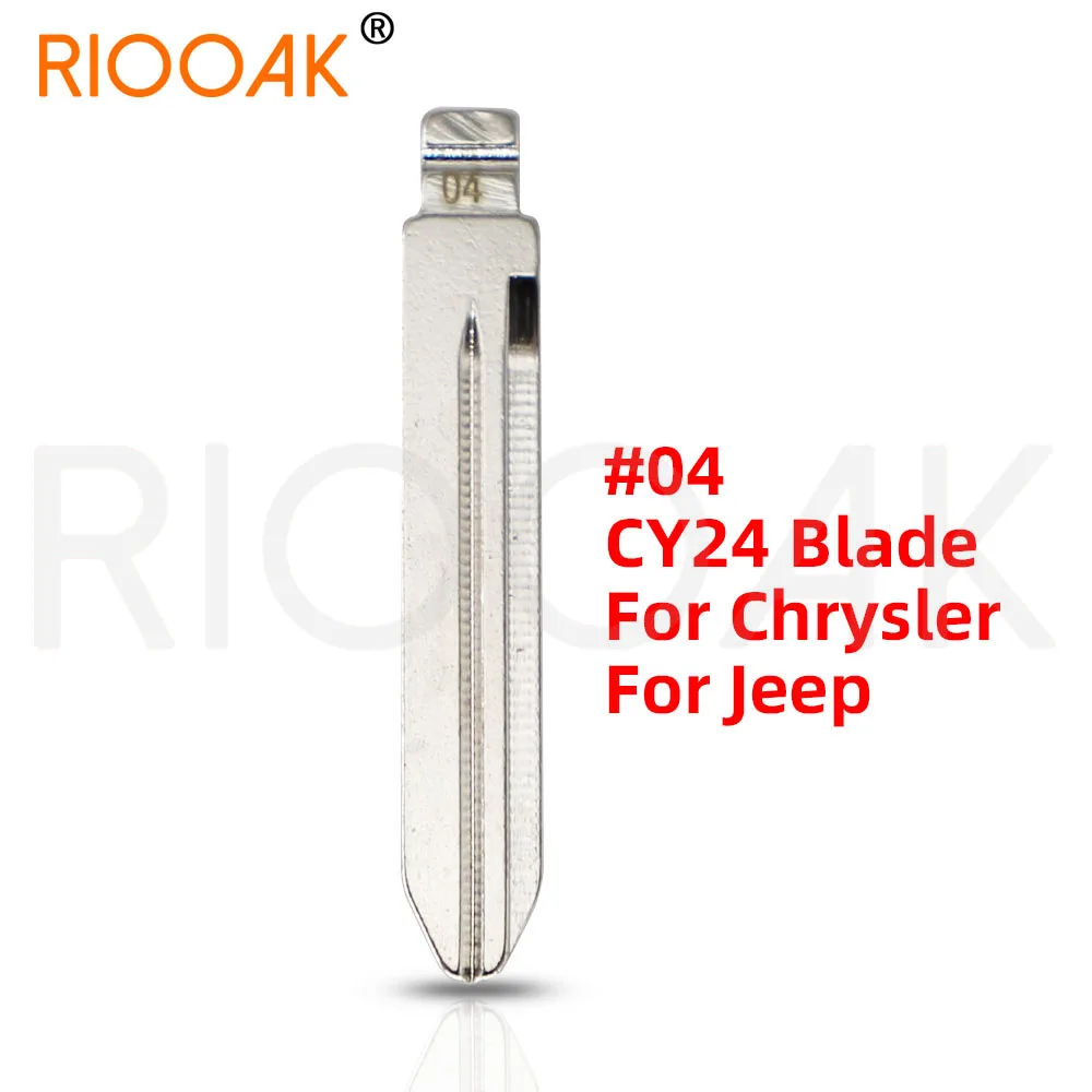 10pcs 04# CY24 Metal Uncut Blank Flip Remote Key Blade For Chrysler Jeep Dodge for keydiy KD xhorse VVDI JMD