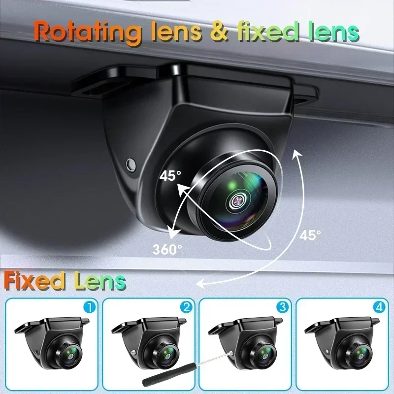 Srnubi 170 Degree AHD 1080P Reverse Camera CVBS NTSC PAL Car Rear View Fisheye Lens Night Vision Reversing Automatic Parking Cam