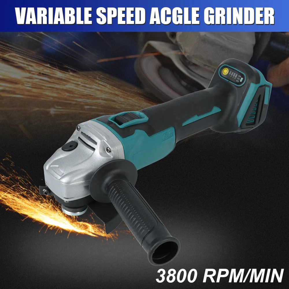 Power Tool Brushless Cordless Angle Grinder 100mm Hand Tool for 21V Battery DIY Cutting Grinder Machine 125mm