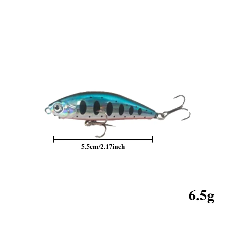 BILLINGS 1pcs Sinking Minnow Lure Wobbling Sinking Lure 5.5cm6.5g Freshwater Black Bass Laser Lure Fishing Accessories