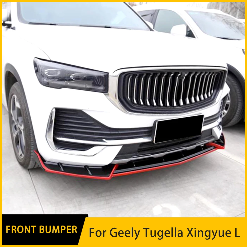 

Аксессуары для Geely Tugella Xingyue L, 3 шт., комплект из АБС-пластика для переднего бампера, раздельного кузова, спойлера, гоночного сепаратора, диффузор 2021-23