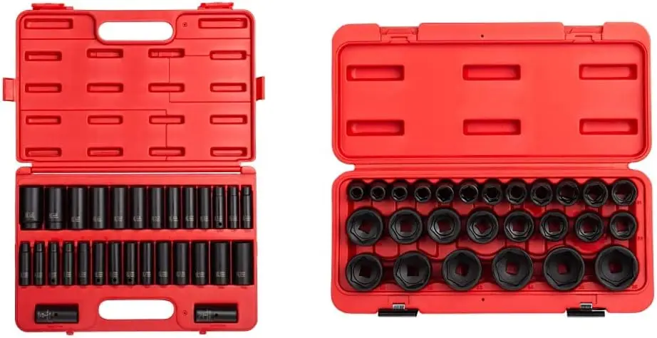 1/2 In Drive Master Impact Socket Set, 29-Piece, 7/16