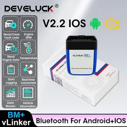 VLinker-BM + BM Scanner para BMW, ELM327, OBD 2, BT, Bluetooth 4.0, WiFi, ferramenta de diagnóstico do carro, ELM 327 Ferramentas de teste para BMW Bimmercode