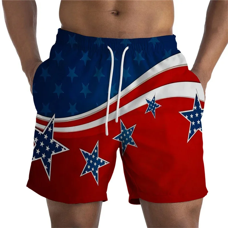 Pantalones cortos con estampado 3D de bandera nacional de EE. UU. Y Reino Unido para hombre, pantalones cortos de playa informales, secado rápido, bañadores de natación, pantalones cortos de tablero geniales