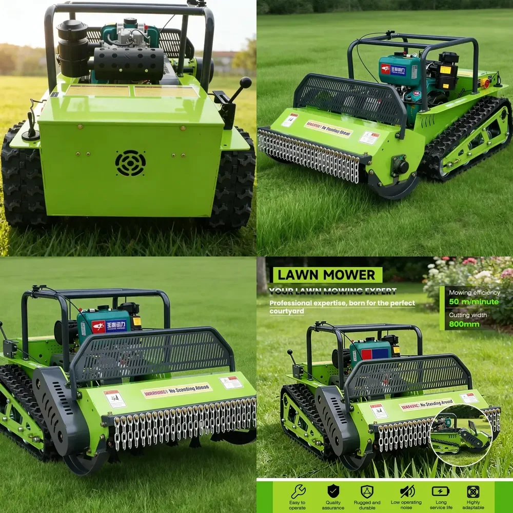 

800mm Working Width Lawnmower Strong Power High Efficiency for Farm and Garden Use Remote Control Lawn Mower