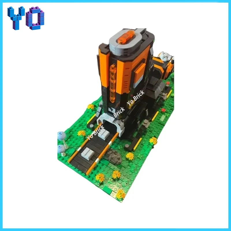 Alien  Industrial Ore Smelting Factory Building Blocks Sci-Fi Extraterrestrial Mining Diorama DIY Bricks Desktop Collection Gift