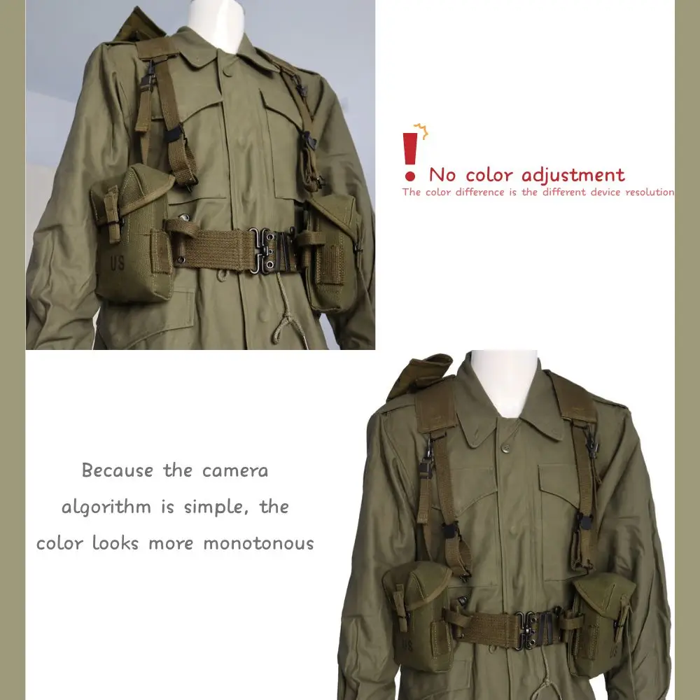 M1956 Nachbildung einer langen Beuteltasche, 2. Weltkrieg, Sportausrüstung des koreanischen Kriegs, Ausrüstungskombinationsset 1956 Tasche – Detail 9